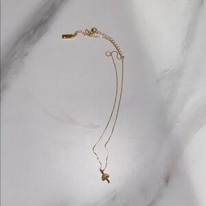 Gold mushroom necklace